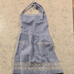 Martha Stewart Blue Apron with White Accents